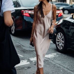 NWOT PRINTED Wilfred Only Satin Dress